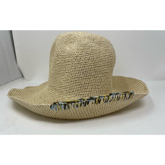 Brave & True Crenshaw Bucket Hat Natural Straw Summer Sun Hat One Size NWT - Picture 2 of 8
